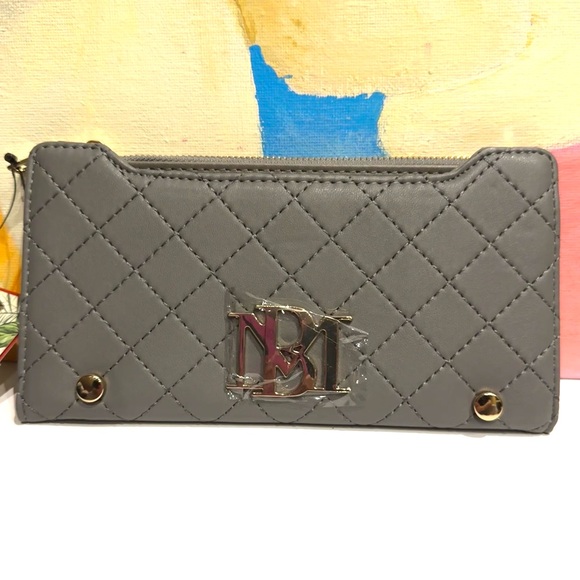 Badgley Mischka Logo Quilted Wallet - Picture 1 of 7